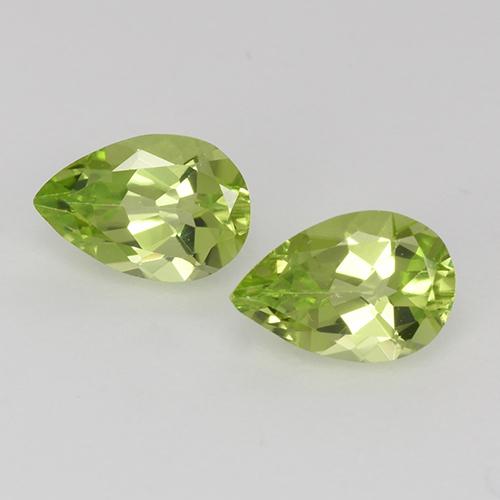 Medium Green Хризолит Камень - 0.5ct Фасетная Груша (ID: 526762)