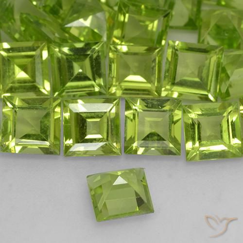 Peridot Gemstones in 5 x 5 mm (calibrated) Size for Sale, Peridot Stones in Light Green Color