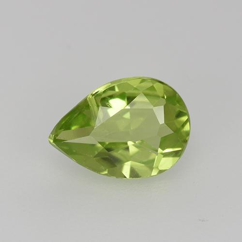 Medium Green Хризолит Камень - 1ct Фасетная Груша (ID: 527546)