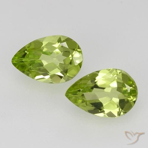 0.87 ct Pear Cut Peridot, 6.1 x 4.1 mm From China, Photo A