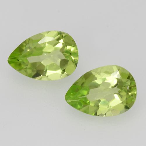 Light Lively Green Peridot Gem - 0.4ct Pear Facet (ID: 527849)