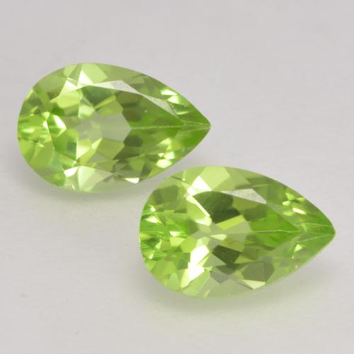 Light Lively Green Peridot Gem - 0.5ct Pear Facet (ID: 532382)
