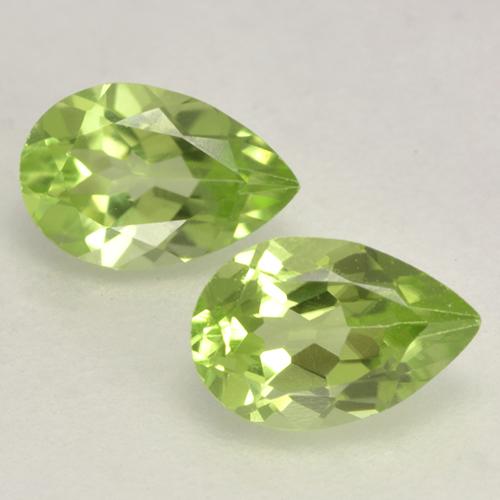 Verde vivo claro Peridoto Gema - 0.4ct Corte en forma de pera (ID: 532593)