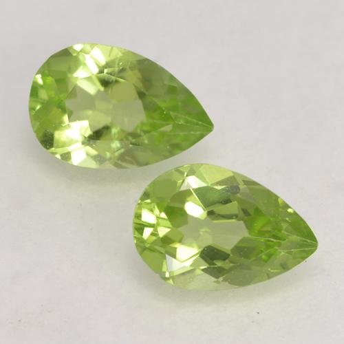 Light Lively Green Peridot Gem - 0.5ct Pear Facet (ID: 532595)