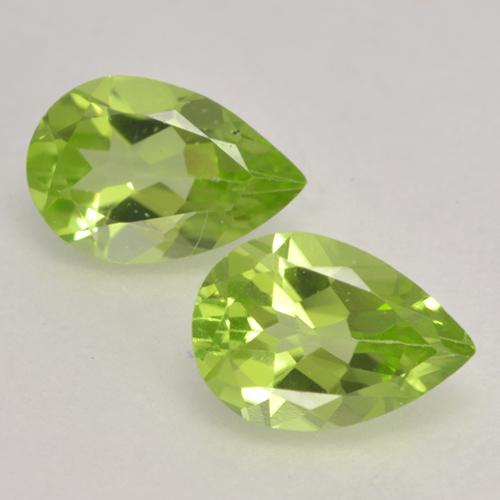 Light Lively Green Peridot Gem - 0.4ct Pear Facet (ID: 533147)