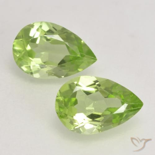 0.78 ct Pear Cut Peridot, 6 x 4 mm From China, Photo A