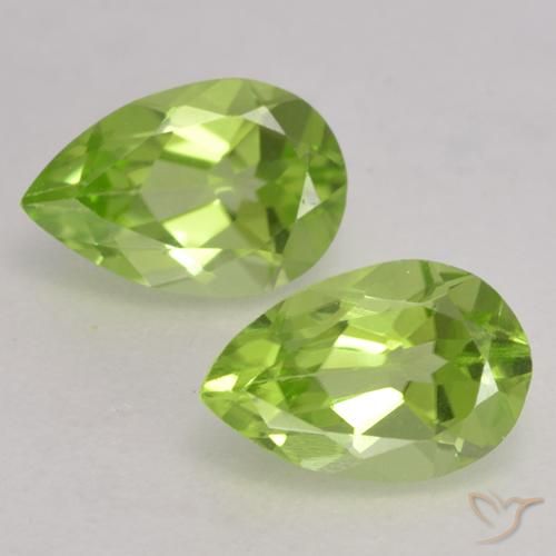 0.84 ct Pear Cut Peridot, 6.1 x 4.1 mm From China, Photo A