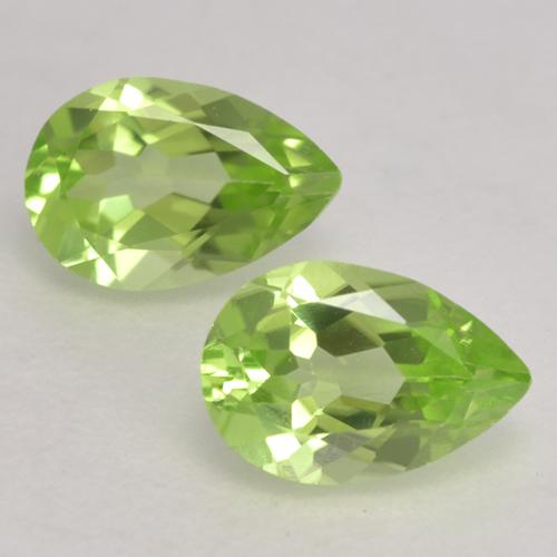 Light Lively Green Peridot Gem - 0.4ct Pear Facet (ID: 533156)