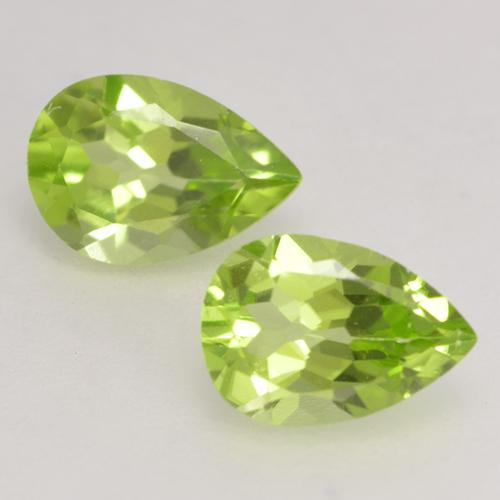 Medium Green Peridot Gem - 0.4ct Pear Facet (ID: 533358)