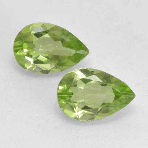 Light Lively Green Peridot Gem - 0.4ct Pear Facet (ID: 533365)