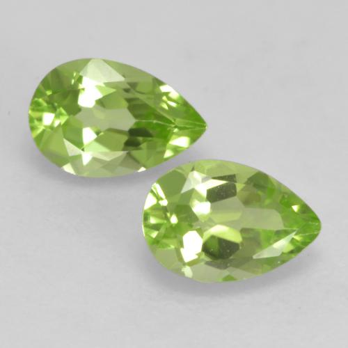 Light Lively Green Peridot Gem - 0.4ct Pear Facet (ID: 533367)