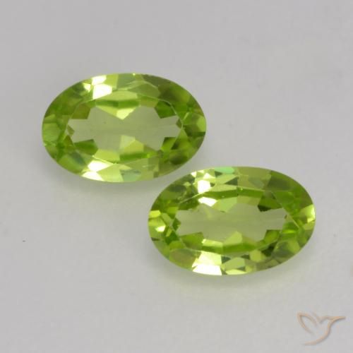0.98 ct Oval Cut Peridot, 6 x 3.9 mm From China, Photo A