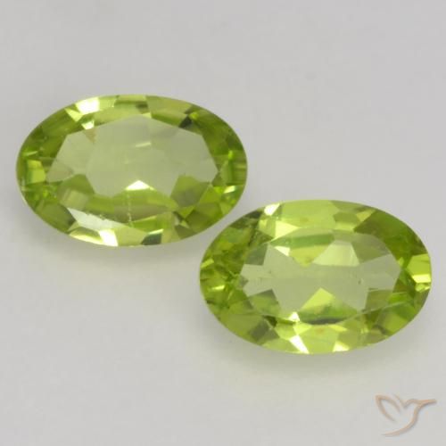 1 ct Oval Cut Peridot, 6 x 4 mm From China, Photo A