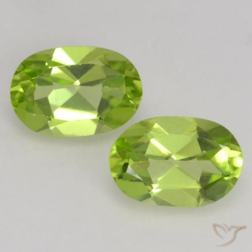 1.1 ct Oval Cut Peridot, 6.2 x 4.3 mm From China, Photo A