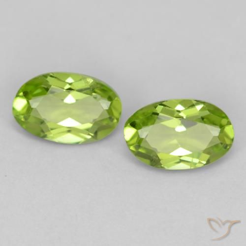 0.94 ct Oval Cut Peridot, 6 x 3.9 mm From China, Photo A