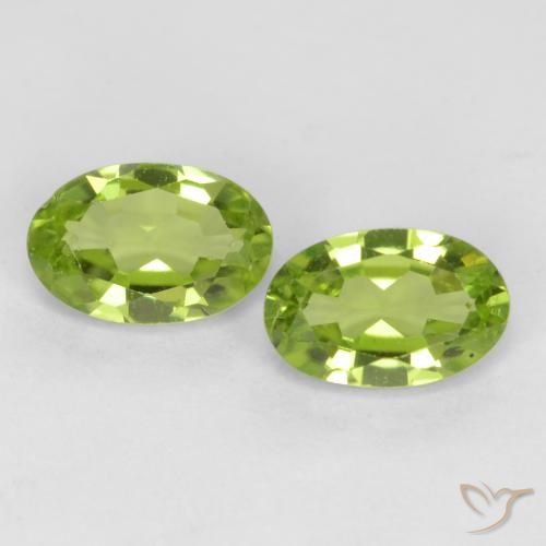 0.97 ct Oval Cut Peridot, 6 x 3.9 mm From China, Photo A