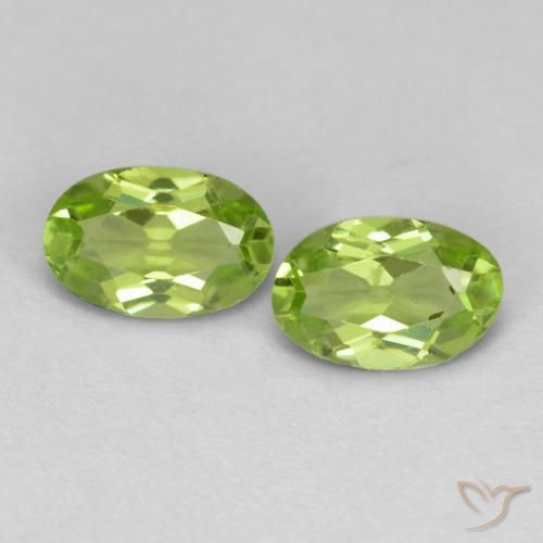 0.97 ct Oval Cut Peridot, 6.1 x 4 mm From China, Photo A
