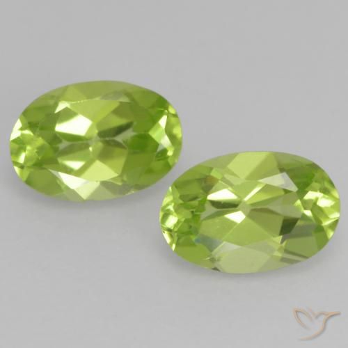 0.94 ct Oval Cut Peridot, 6.2 x 4.1 mm From China, Photo A