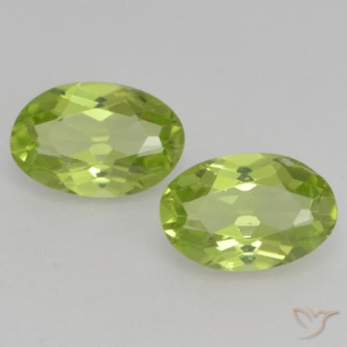 0.97 ct Oval Cut Peridot, 6 x 4 mm From China, Photo A