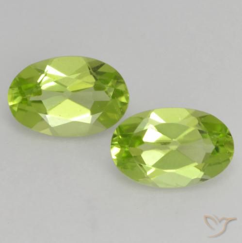 0.84 ct Oval Cut Peridot, 6 x 4 mm From China, Photo A