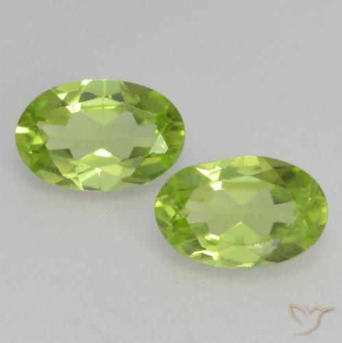 Light Lively Green Peridot Gem - 0.5ct Oval Facet (ID: 537890)