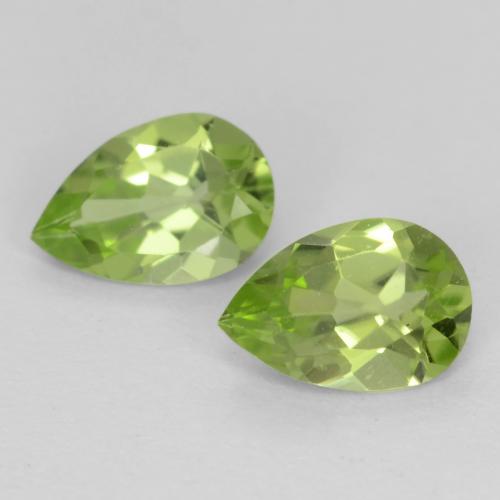 Light Lively Green Peridot Edelstein - 0.4ct Birnen Schliff (ID: 539796)