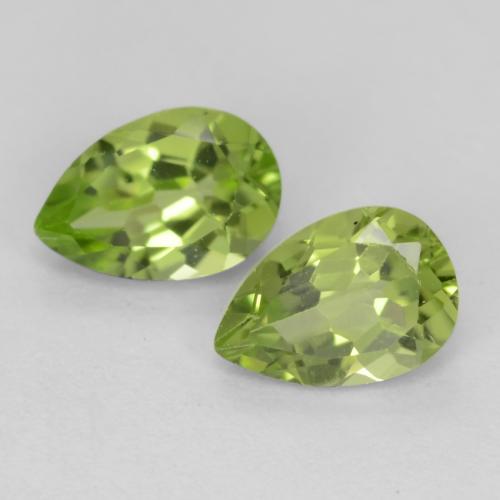 Light Lively Green Peridot Gem - 0.5ct Pear Facet (ID: 539799)