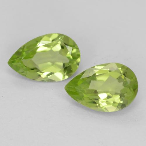 Light Lively Green Peridot Gem - 0.4ct Pear Facet (ID: 539800)