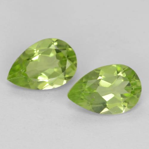 Light Lively Green Peridot Gem - 0.4ct Pear Facet (ID: 539801)