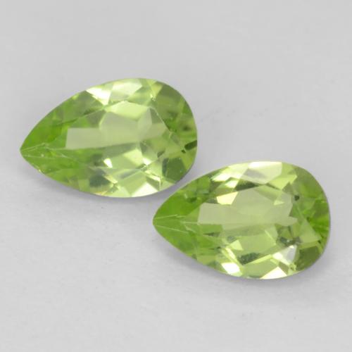 Light Lively Green Peridot Gem - 0.5ct Pear Facet (ID: 539802)