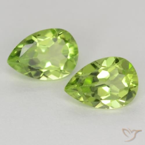 0.85 ct Pear Cut Peridot, 6.1 x 4.2 mm From China, Photo A