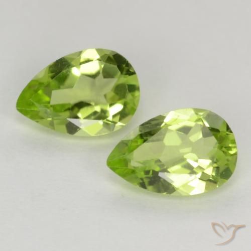 0.79 ct Pear Cut Peridot, 6.2 x 4.1 mm From China, Photo A