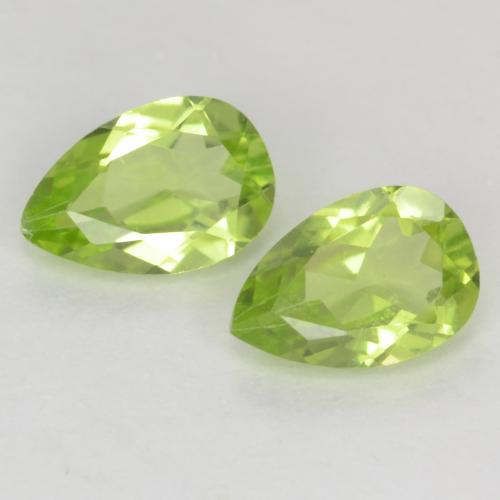 Light Green Peridot Gem - 0.5ct Pear Facet (ID: 540031)