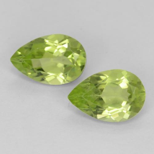 Medium Green Хризолит Камень - 0.4ct Фасетная Груша (ID: 540634)