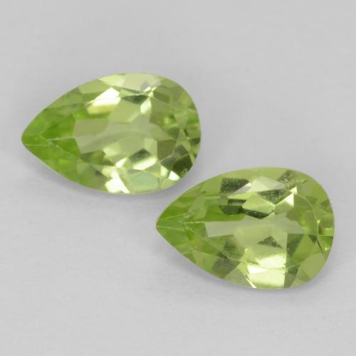Medium Green Peridot Gem - 0.4ct Pear Facet (ID: 540639)