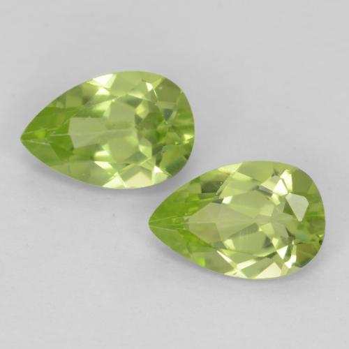 Medium Green Peridot Gem - 0.4ct Pear Facet (ID: 540640)