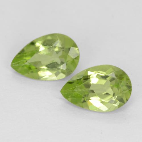 Light Lively Green Хризолит Камень - 0.4ct Фасетная Груша (ID: 540641)