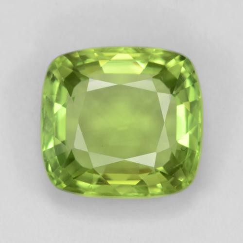 gelblich-grün Peridot Edelstein - 2.8ct Kissenschliff (ID: 541798)
