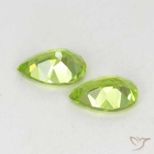 Peridot Gemstones in 6 x 4.2 mm Size for Sale, Peridot Stones in Light Lively Green Color