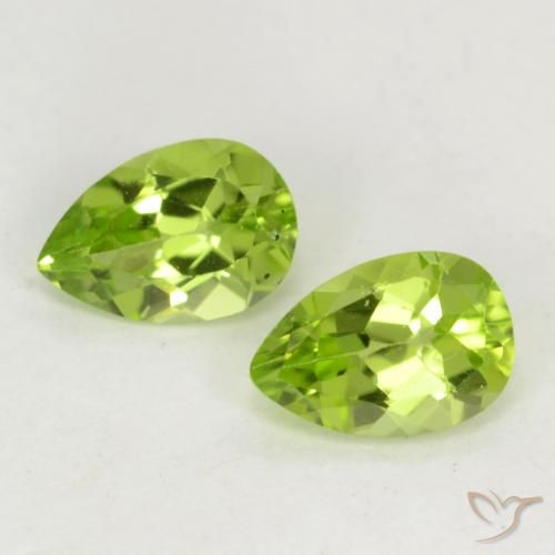 0.92 ct Pear Cut Peridot, 6.1 x 4.2 mm From China, Photo A