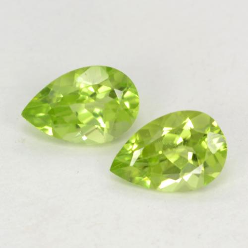 Light Lively Green Peridot Gem - 0.5ct Pear Facet (ID: 542088)