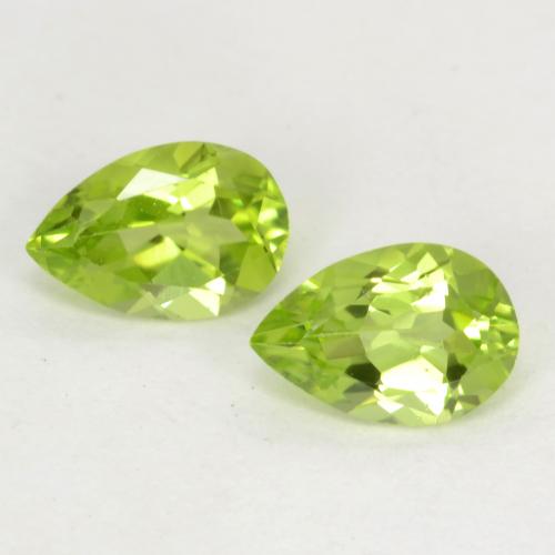 Verde vivo claro Peridoto Gema - 0.5ct Corte en forma de pera (ID: 542091)