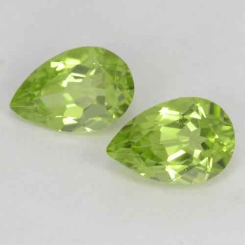Light Lively Green Peridot Gem - 0.5ct Pear Facet (ID: 542547)