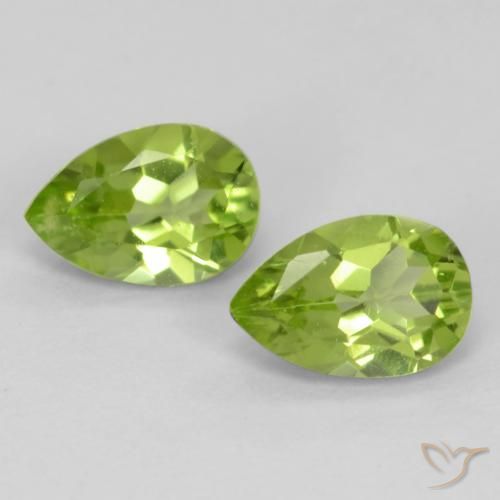 0.87 ct Pear Cut Peridot, 6.1 x 4.1 mm From China, Photo A