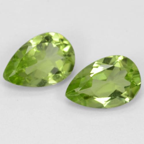 Medium Green Peridot Gem - 0.4ct Pear Facet (ID: 542969)