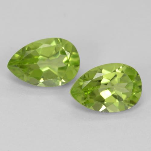 Light Lively Green Peridot Gem - 0.5ct Pear Facet (ID: 542973)