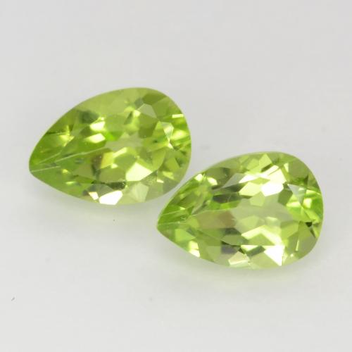 Light Lively Green Peridot Gem - 0.5ct Pear Facet (ID: 543739)