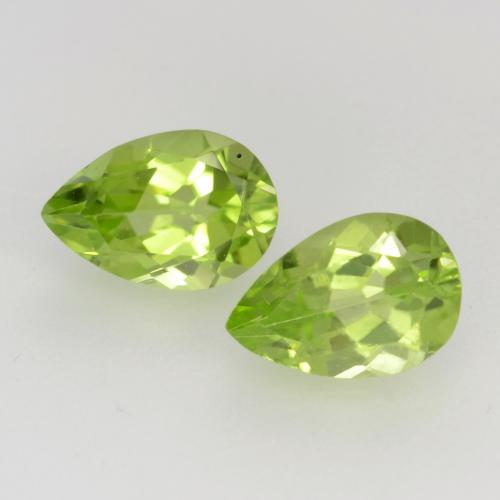 Light Lively Green Peridot Gem - 0.5ct Pear Facet (ID: 543863)