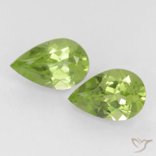 0.77 ct Pear Cut Peridot, 6.1 x 4 mm From China, Photo A