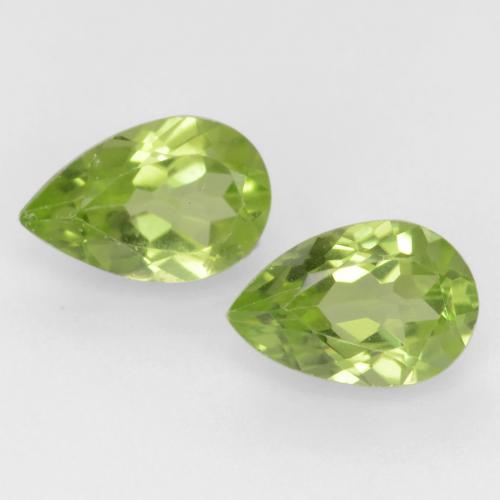 Light Lively Green Peridot Gem - 0.4ct Pear Facet (ID: 544014)